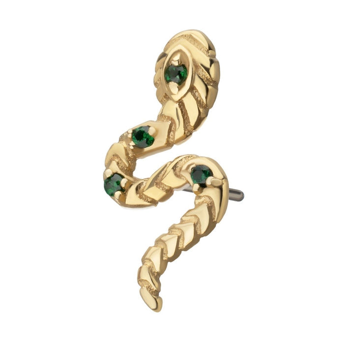 14K Gold Serpent Top