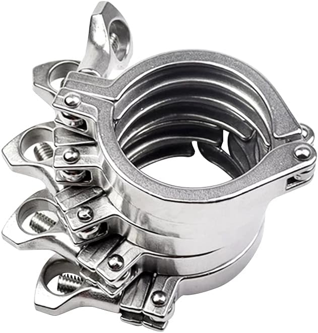 1.5" Sanitary Tri Clamp with Gasket - 10 Pack