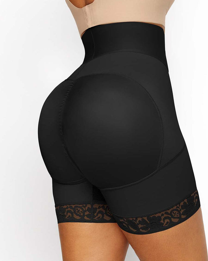 3 Boned Sculpt High Waist Tummy Control Booty Shorts  - By Qivii