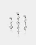 3PCS Heart Flower Snake Dangle Fake Belly Ring