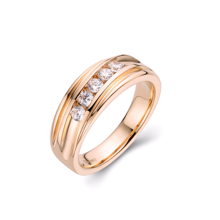 Fancy Grooved Mens Wedding Band-ring-lirysjewelry