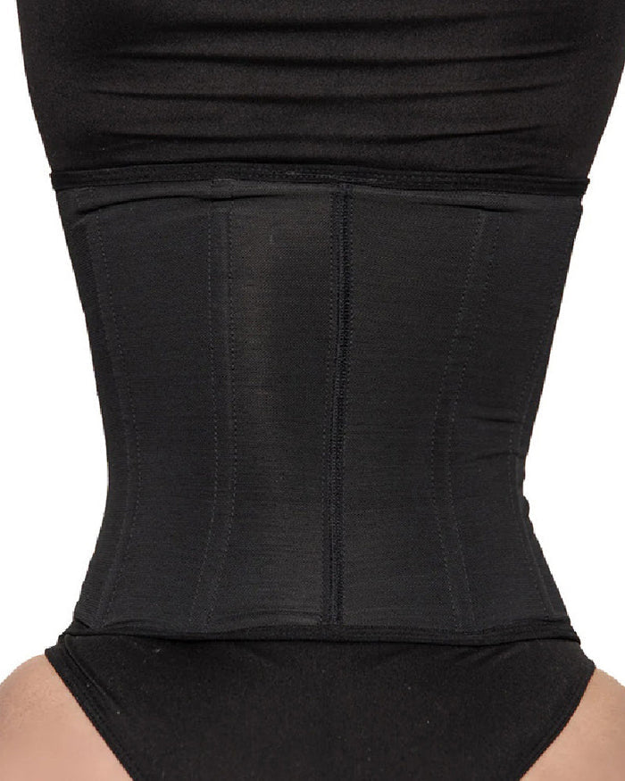 9 Boned Waist Trainer For Women Hourglass Zipper Tummy Control Workout Corset  - By Qivii