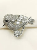 Aarya Silver Bird Brooch