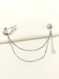 Aditi Silver Pegasus & Star Brooch Pin With Chain