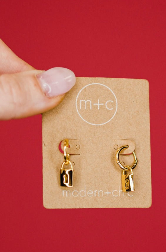 Alessia Lock Hoop Earrings
