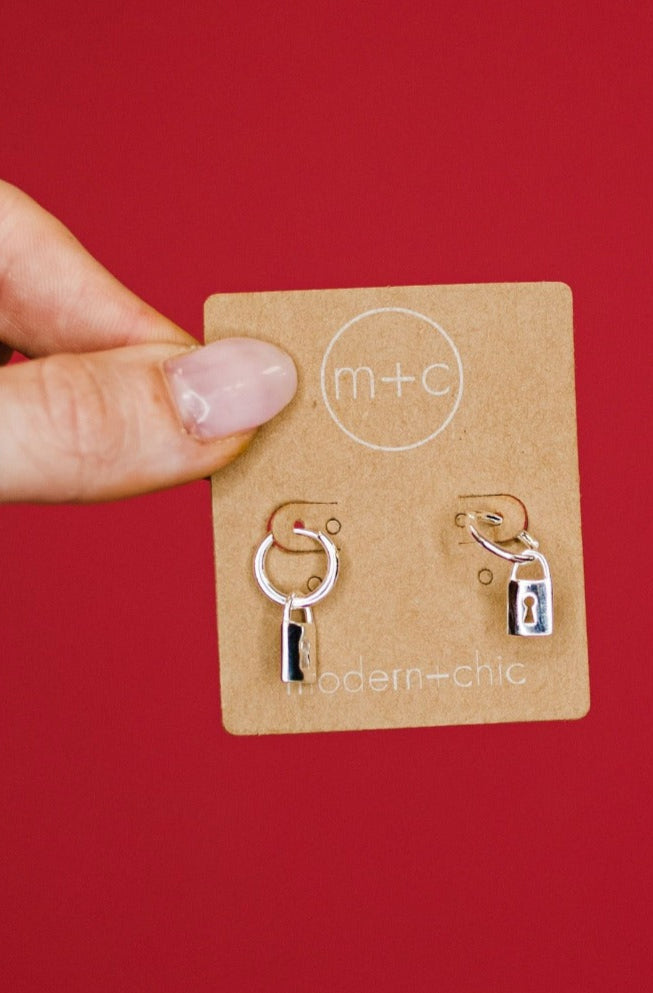 Alessia Lock Hoop Earrings