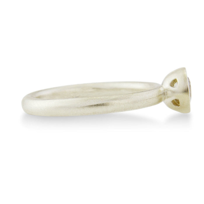 Kate Phipps Jewellery Scattered trillions ring silver side on