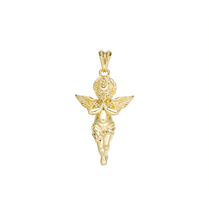 Hand Made Gold Angel Pendant-pendant charm-lirysjewelry