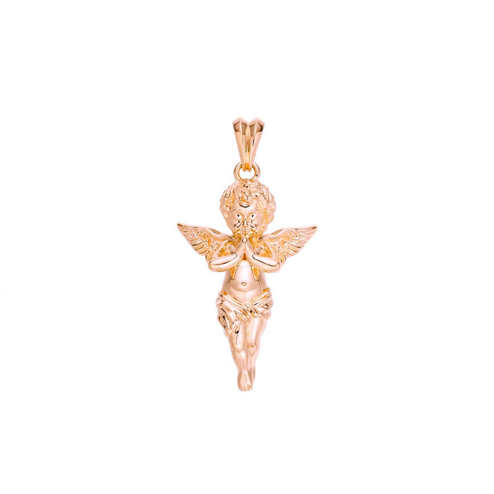 Hand Made Gold Angel Pendant-pendant charm-lirysjewelry