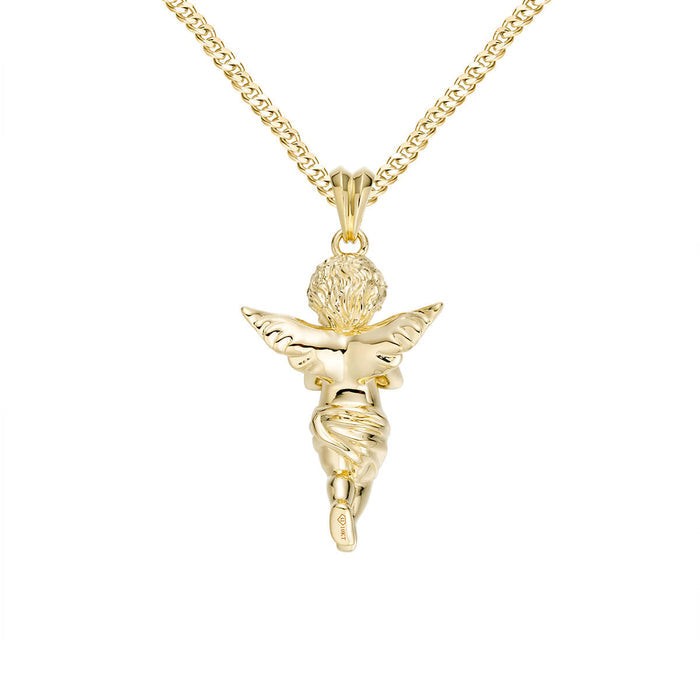 Hand Made Gold Angel Pendant-pendant charm-lirysjewelry