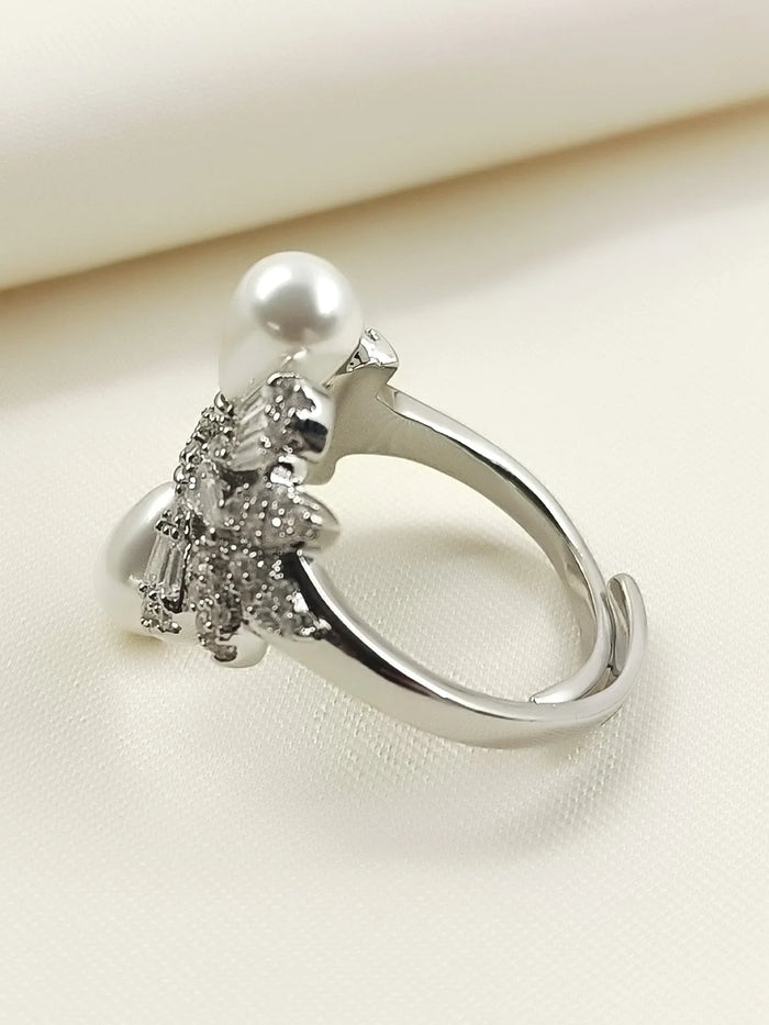 Anokhi Silver American Diamond Finger Ring