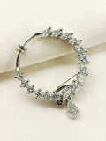 Aparna Silver American Diamond Nosering