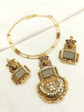 Asfiya Grey Boutique Necklace Set