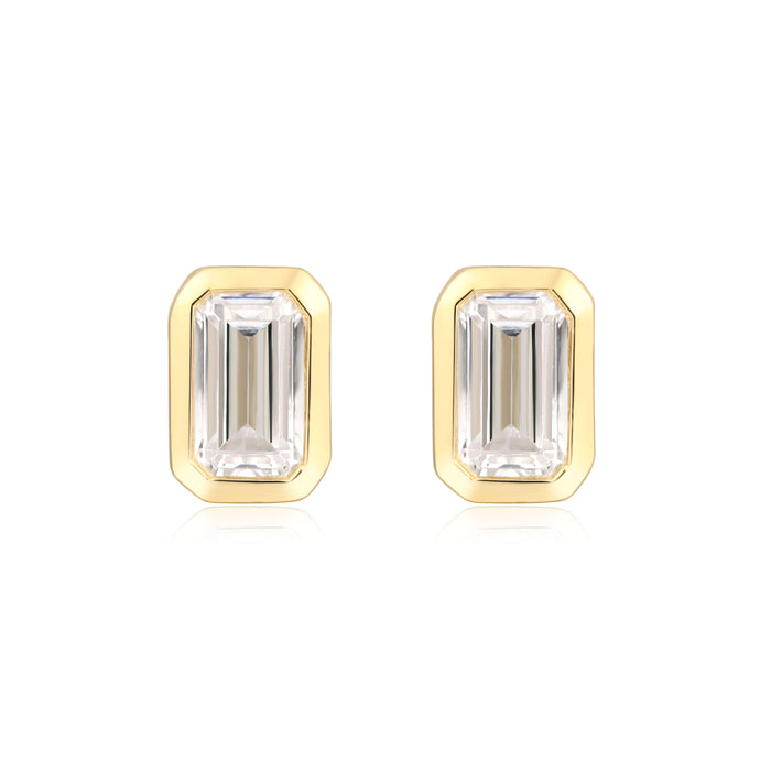 Aurora Emerald Diamond Studs