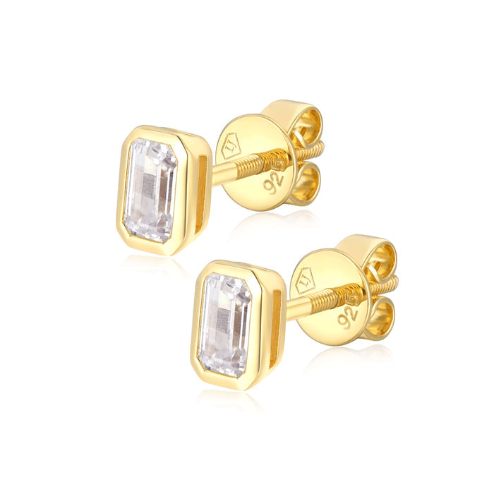 Aurora Emerald Diamond Studs
