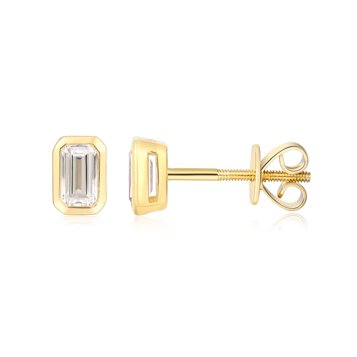 Aurora Emerald Diamond Studs