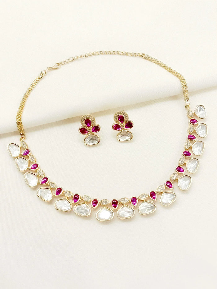 Avika Ruby Kundan Necklace Set
