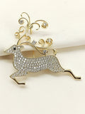 Ayanna Golden Reindeer Brooch