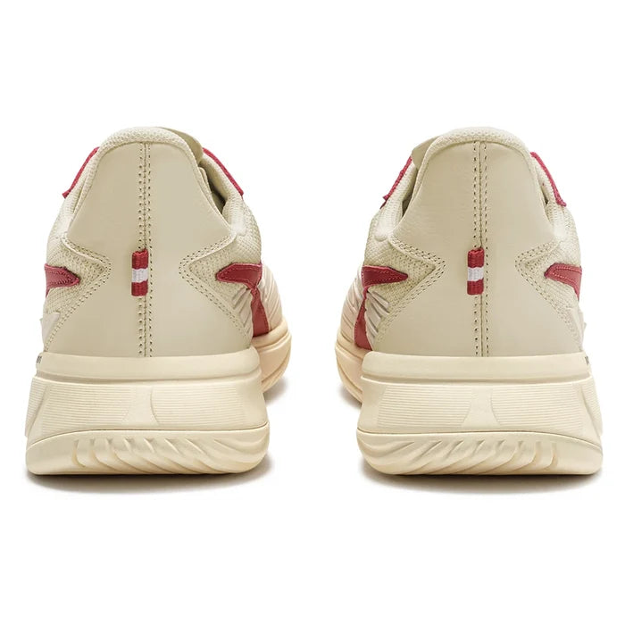B. Elite Star Court Shoes Whisper White and Garnet