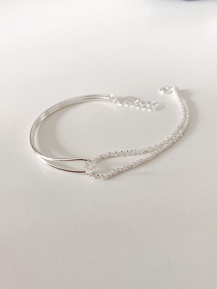 B1194 Dazzling Half-Bangle Bracelet