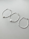 B1268/B1269 Crushed Silver Bracelet
