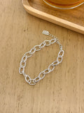 B1536 Dotted Oval Chain Bracelet