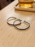 B1540 3MM Beaded Double Strand Bracelet