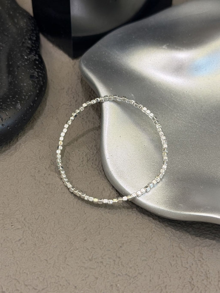 B1564 1.8mm Square Ice Cube Bead Elastic Bracelet