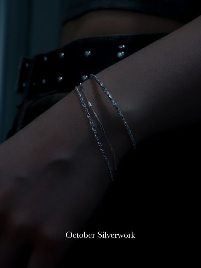 B1571 Ripple Double Chain Bracelet
