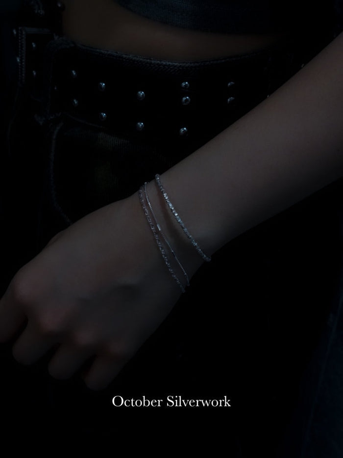 B1571 Ripple Double Chain Bracelet