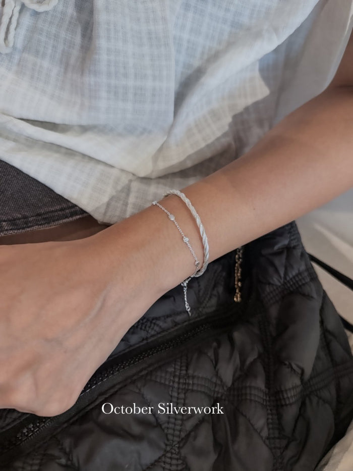 B1576 Italian Silk Thread Twisted Bracelet
