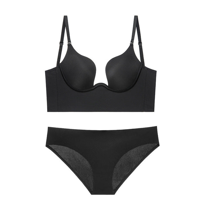 Backless Multiway Deep V Cup Underwire Push up Bra  - By Qivii