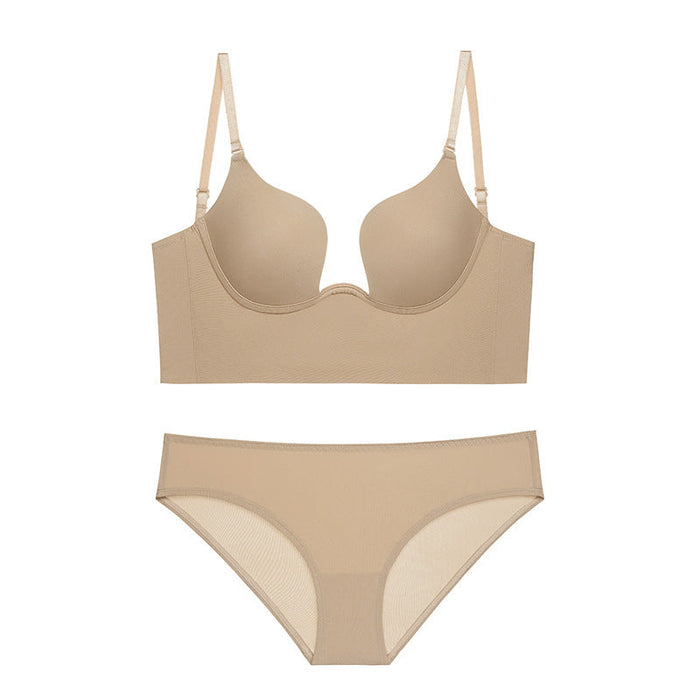 Backless Multiway Deep V Cup Underwire Push up Bra  - By Qivii