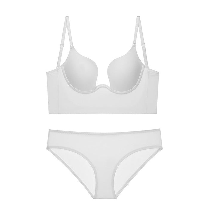 Backless Multiway Deep V Cup Underwire Push up Bra  - By Qivii