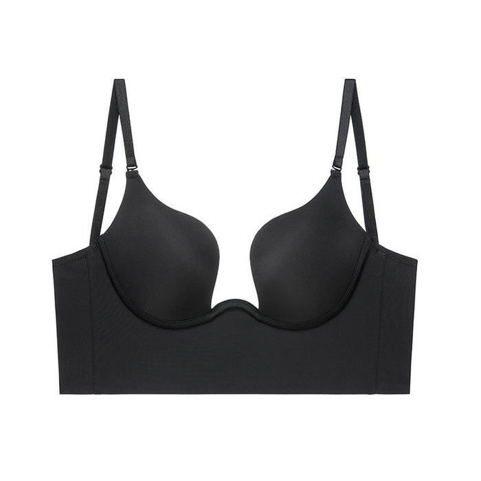 Backless Multiway Deep V Cup Underwire Push up Bra  - By Qivii