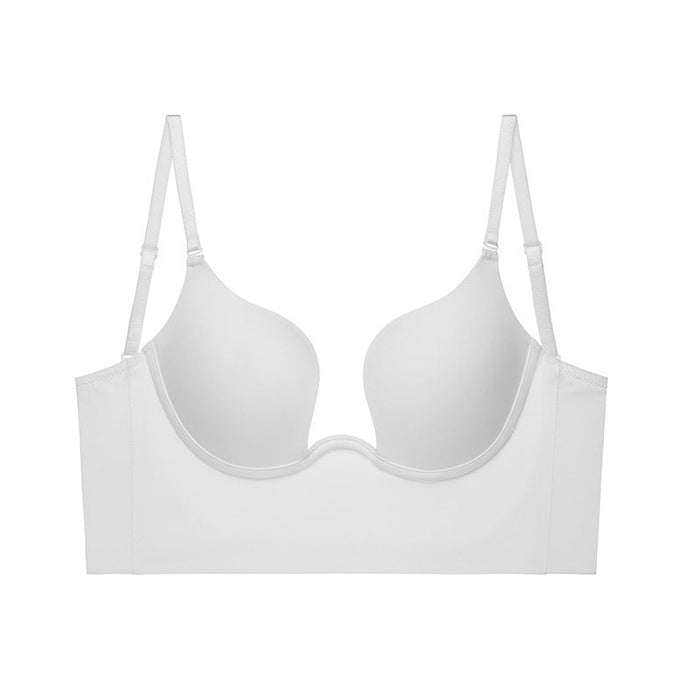 Backless Multiway Deep V Cup Underwire Push up Bra  - By Qivii