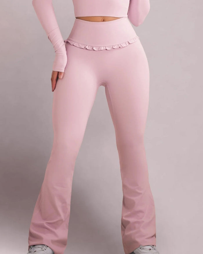 Ballet Ruffled Flare Leggings  - By Qivii