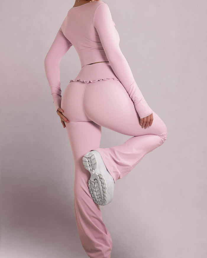 Ballet Ruffled Flare Leggings  - By Qivii