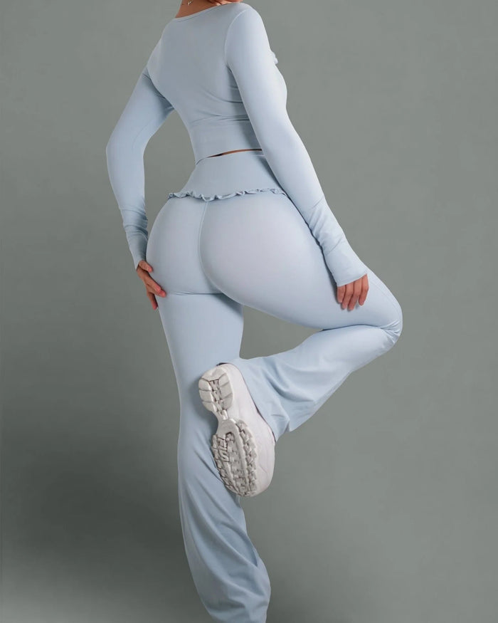 Ballet Ruffled Flare Leggings  - By Qivii