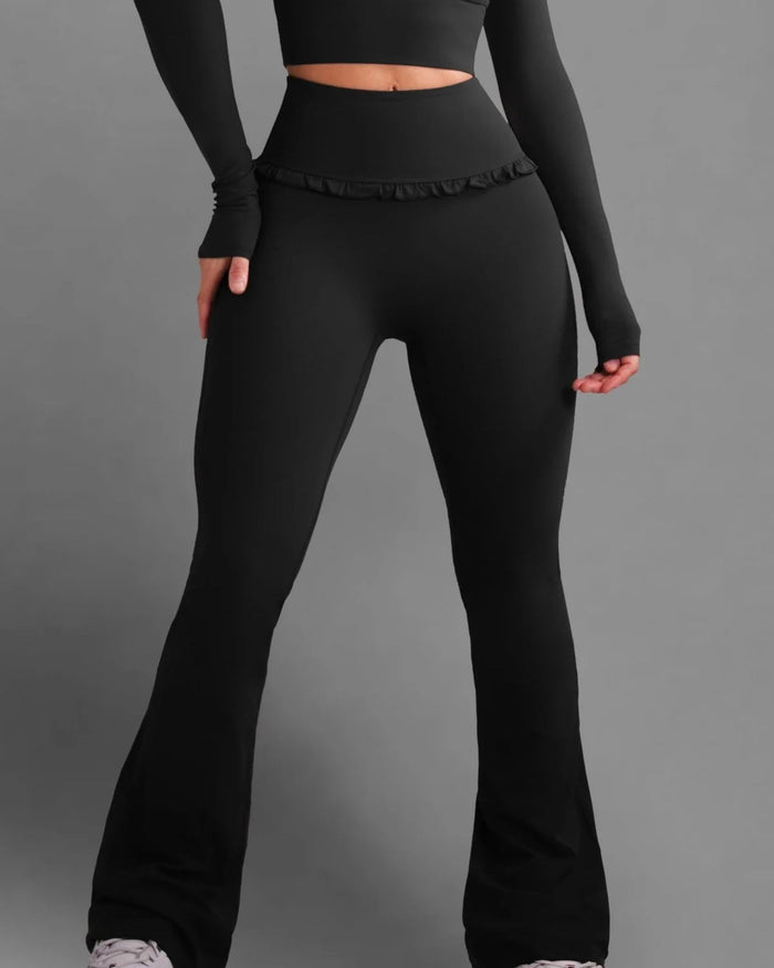Ballet Ruffled Flare Leggings  - By Qivii