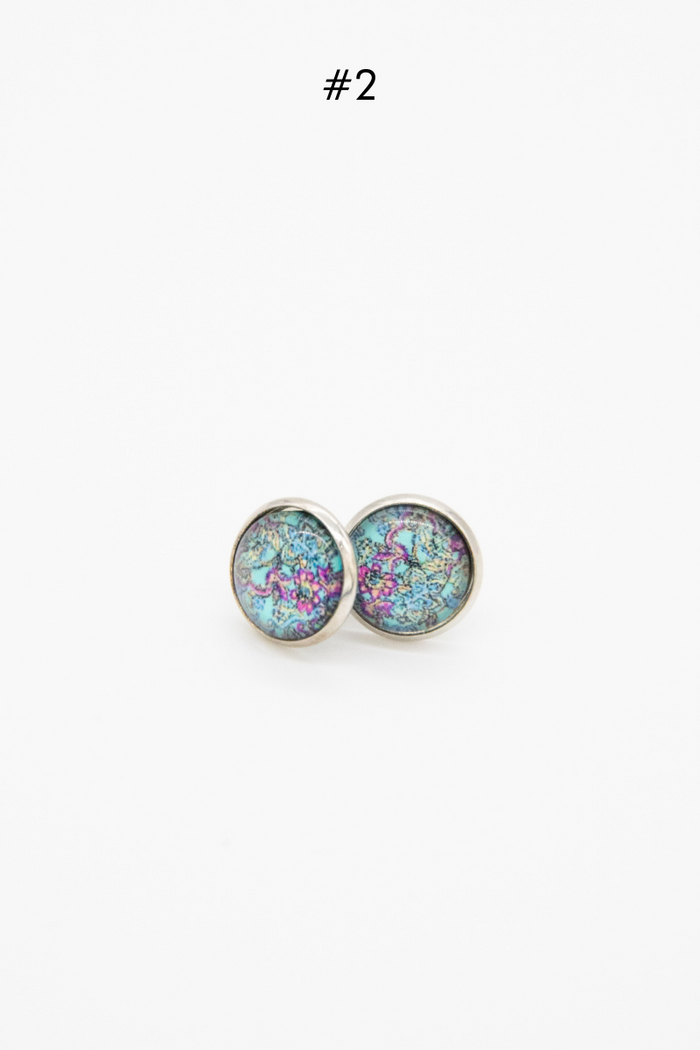 Beautiful Glass Stud Earrings - Final Sale