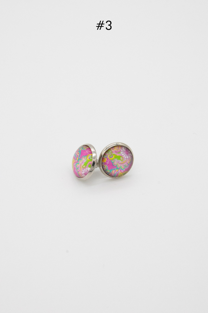 Beautiful Glass Stud Earrings - Final Sale