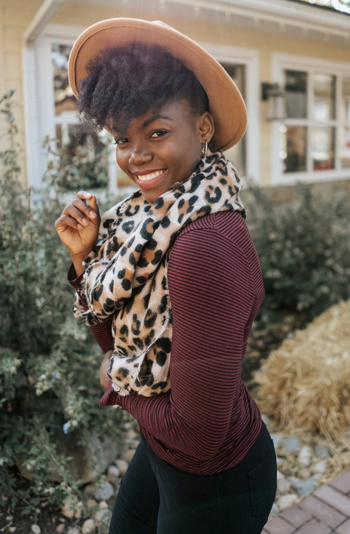 Bentley Leopard Print Scarf - Final Sale