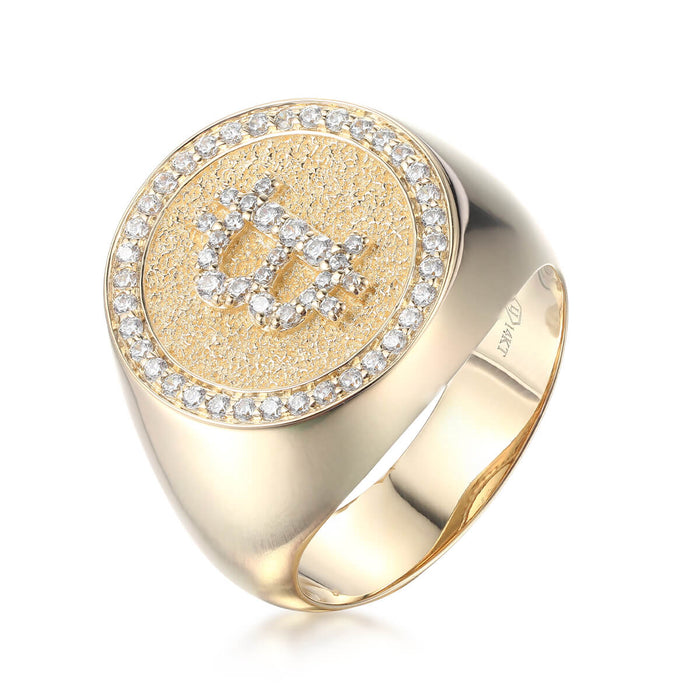 Bitcoin Ring With Diamonds
