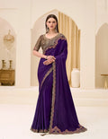 Blooming Violet Georgette Party wear Saree