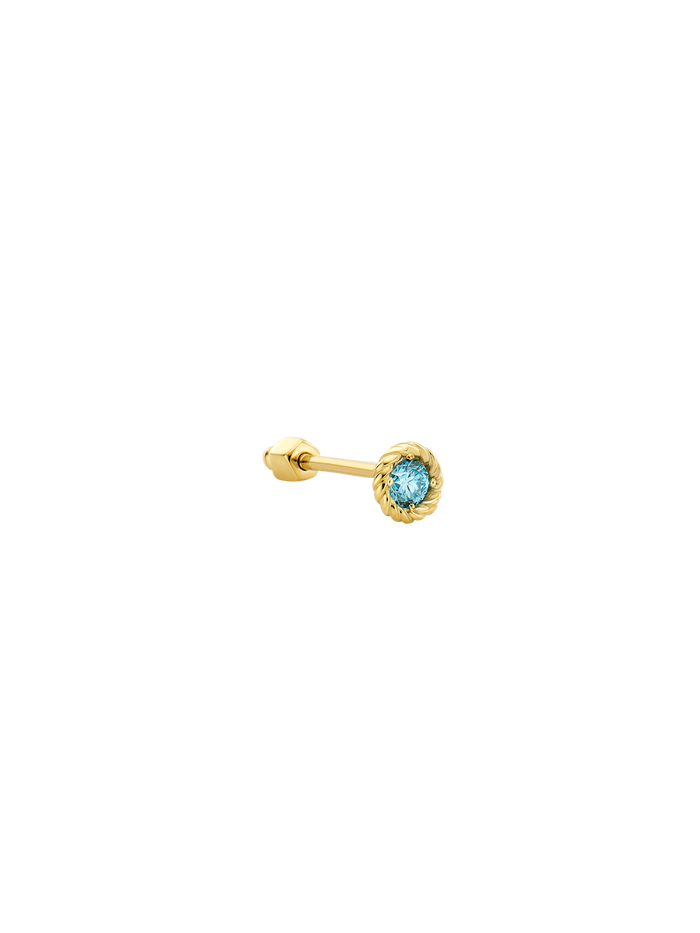 Blue Lab Diamond Charm Piercing