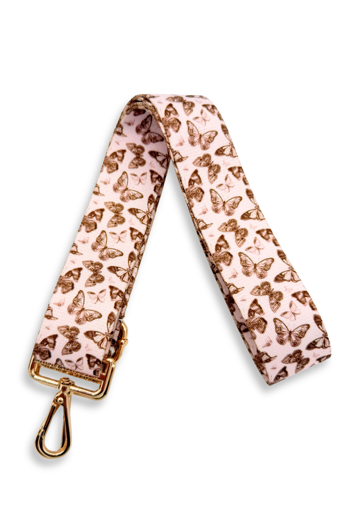 Blush Butterfly Adjustable Bag Strap