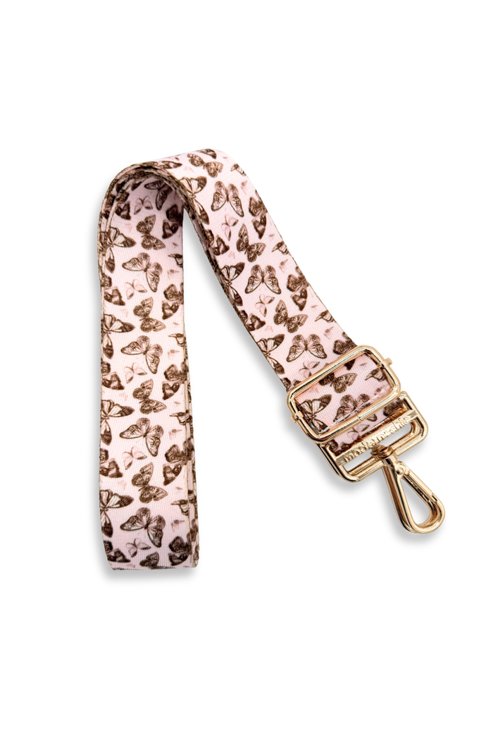 Blush Butterfly Adjustable Bag Strap