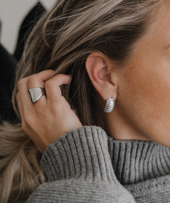 BOLD WAVER RING SILVER