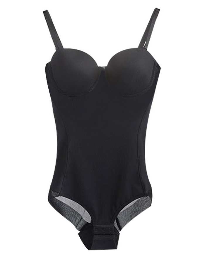 Breast Push Up Butt Lift Bodysuit Shapewear With Bra  - By Qivii